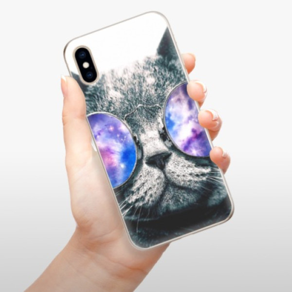 Silikonové pouzdro iSaprio - Apple iPhone XS - Galaxy Cat