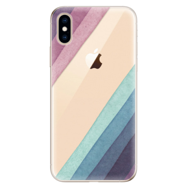 Odolné silikonové pouzdro iSaprio - Glitter Stripes 01 - iPhone XS