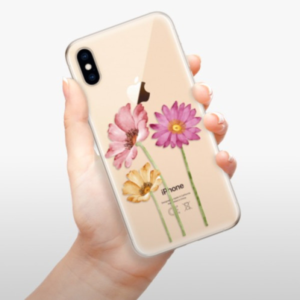 Silikonové pouzdro iSaprio - Apple iPhone XS - Three Flowers