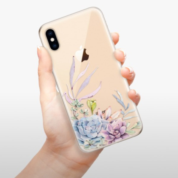 Silikonové pouzdro iSaprio - Apple iPhone XS - Succulent 01