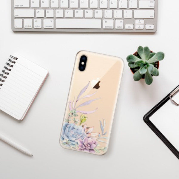 Silikonové pouzdro iSaprio - Apple iPhone XS - Succulent 01