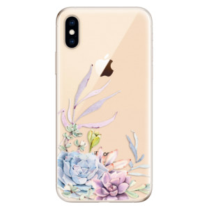 Silikonové pouzdro iSaprio - Apple iPhone XS - Succulent 01