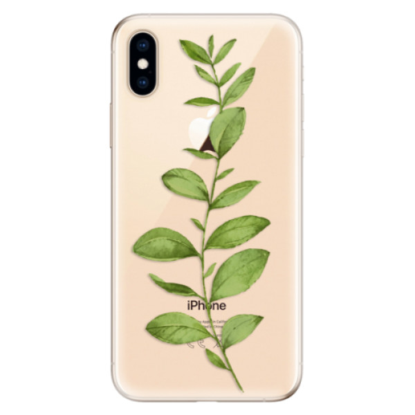 Odolné silikonové pouzdro iSaprio - Green Plant 01 - iPhone XS