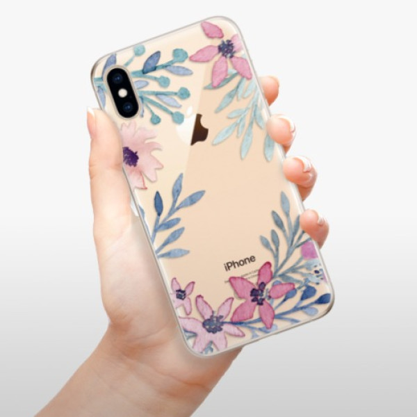 Silikonové pouzdro iSaprio - Apple iPhone XS - Leaves and Flowers