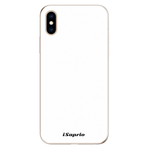 Odolné silikonové pouzdro iSaprio - 4Pure - bílé na mobil Apple iPhone XS (Odolný silikonový obal, kryt pouzdro iSaprio - 4Pure - bílé - na mobilní telefon Apple iPhone XS)