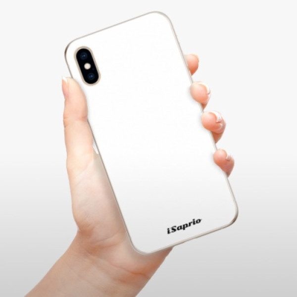 Silikonové pouzdro iSaprio - Apple iPhone XS - 4Pure bílé