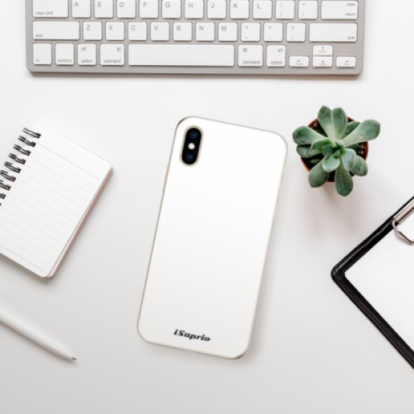 Silikonové pouzdro iSaprio - Apple iPhone XS - 4Pure bílé