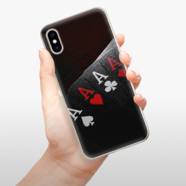 Silikonové pouzdro iSaprio - Apple iPhone XS - Poker