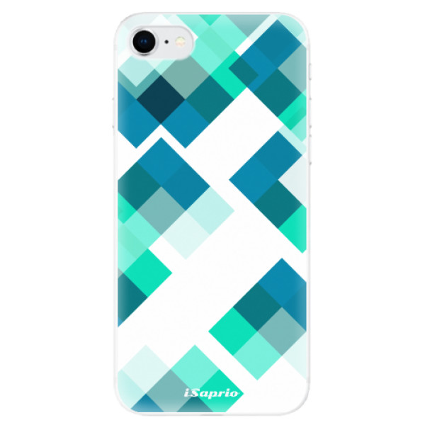 Odolné silikonové pouzdro iSaprio - Abstract Squares 11 - iPhone SE 2020