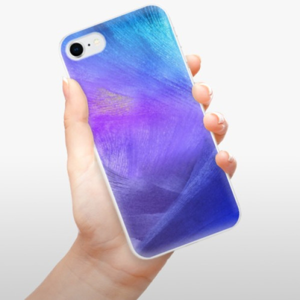 Silikonové pouzdro iSaprio - Apple iPhone SE 2020 / Apple iPhone SE 2022 - Purple Feathers
