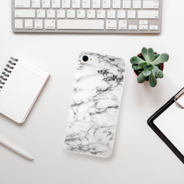 Silikonové pouzdro iSaprio - Apple iPhone SE 2020 / Apple iPhone SE 2022 - White Marble 01