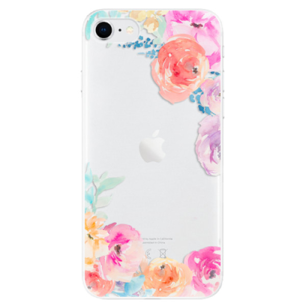Odolné silikonové pouzdro iSaprio - Flower Brush - iPhone SE 2020