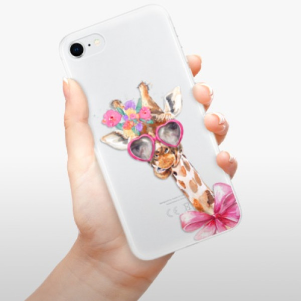 Silikonové pouzdro iSaprio - Apple iPhone SE 2020 / Apple iPhone SE 2022 - Lady Giraffe