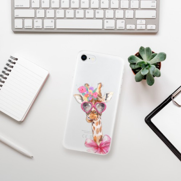 Silikonové pouzdro iSaprio - Apple iPhone SE 2020 / Apple iPhone SE 2022 - Lady Giraffe