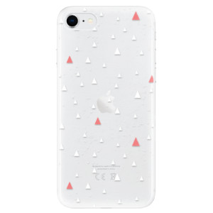 Silikonové pouzdro iSaprio - Apple iPhone SE 2020 / Apple iPhone SE 2022 - Abstract Triangles 02 white