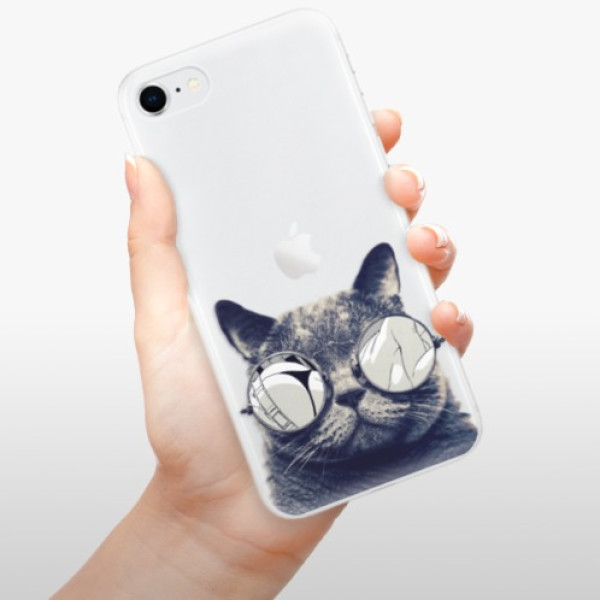 Silikonové pouzdro iSaprio - Apple iPhone SE 2020 / Apple iPhone SE 2022 - Crazy Cat 01