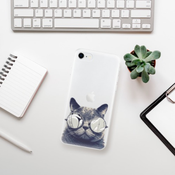 Silikonové pouzdro iSaprio - Apple iPhone SE 2020 / Apple iPhone SE 2022 - Crazy Cat 01