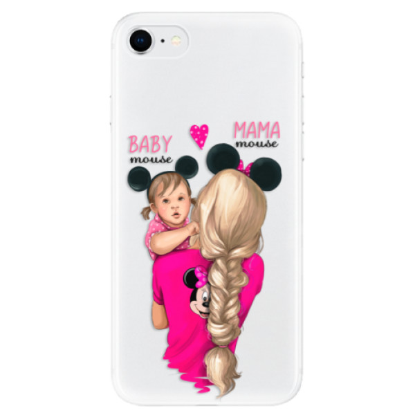 Odolné silikonové pouzdro iSaprio - Mama Mouse Blond and Girl - iPhone SE 2020