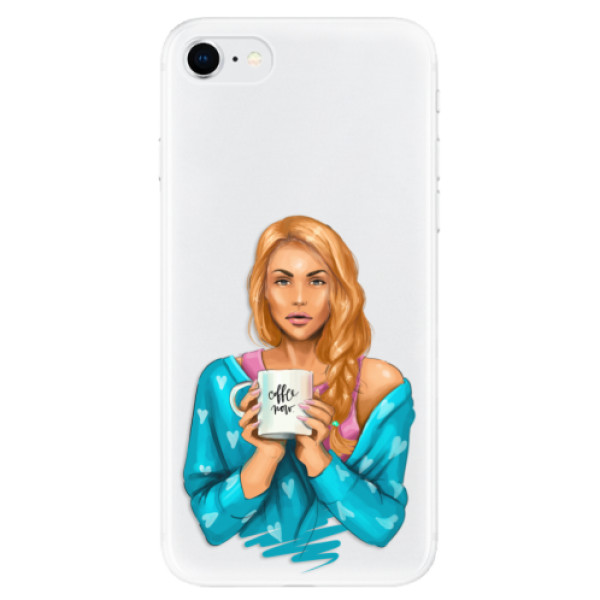 Odolné silikonové pouzdro iSaprio - Coffe Now - Redhead - iPhone SE 2020