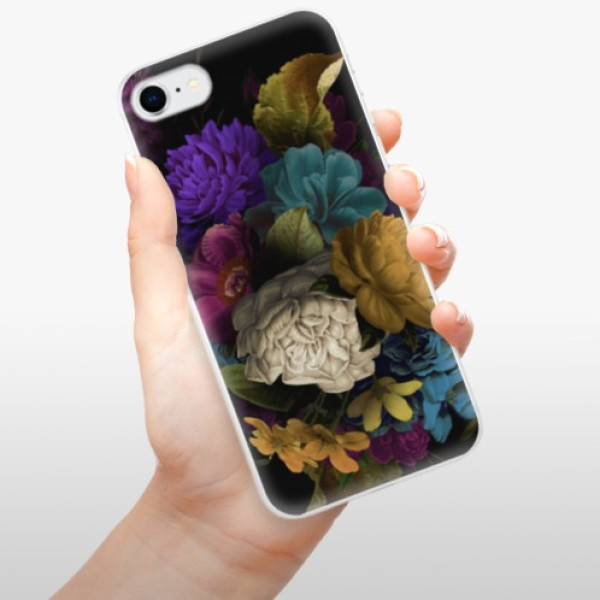 Silikonové pouzdro iSaprio - Apple iPhone SE 2020 / Apple iPhone SE 2022 - Dark Flowers