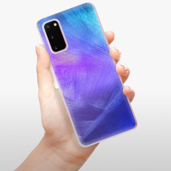 Silikonové pouzdro iSaprio - Samsung Galaxy S20 - Purple Feathers