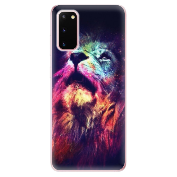 Odolné silikonové pouzdro iSaprio - Lion in Colors na mobil Samsung Galaxy S20 (Odolný silikonový obal, kryt pouzdro iSaprio - Lion in Colors - na mobilní telefon Samsung Galaxy S20)