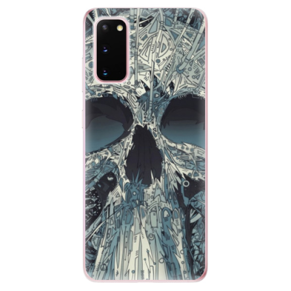 Odolné silikonové pouzdro iSaprio - Abstract Skull na mobil Samsung Galaxy S20 (Odolný silikonový obal, kryt pouzdro iSaprio - Abstract Skull - na mobilní telefon Samsung Galaxy S20)