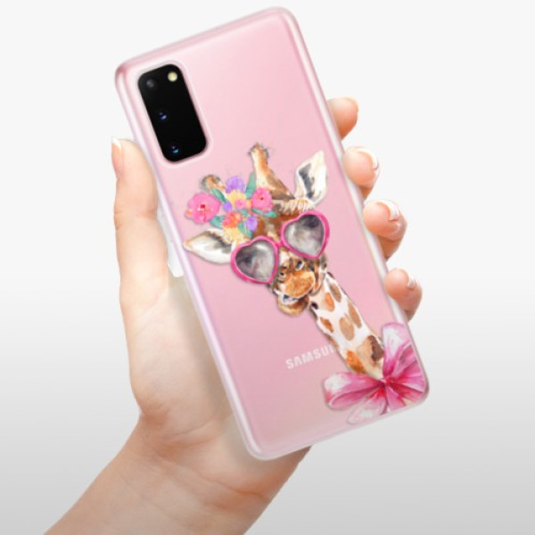 Silikonové pouzdro iSaprio - Samsung Galaxy S20 - Lady Giraffe