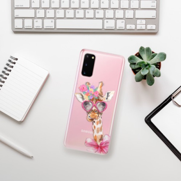 Silikonové pouzdro iSaprio - Samsung Galaxy S20 - Lady Giraffe
