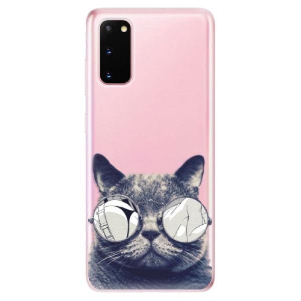 Odolné silikonové pouzdro iSaprio - Crazy Cat 01 na mobil Samsung Galaxy S20 (Odolný silikonový obal, kryt pouzdro iSaprio - Crazy Cat 01 - na mobilní telefon Samsung Galaxy S20)