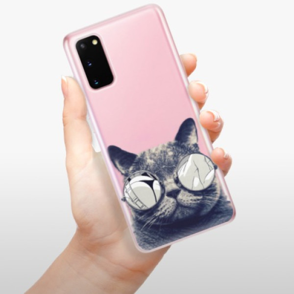 Silikonové pouzdro iSaprio - Samsung Galaxy S20 - Crazy Cat 01
