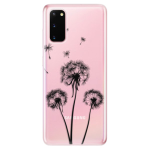 Silikonové pouzdro iSaprio - Samsung Galaxy S20 - Three Dandelions black