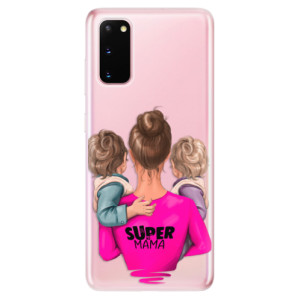 Odolné silikonové pouzdro iSaprio - Super Mama - Two Boys na mobil Samsung Galaxy S20 - poslední kousek za tuto cenu