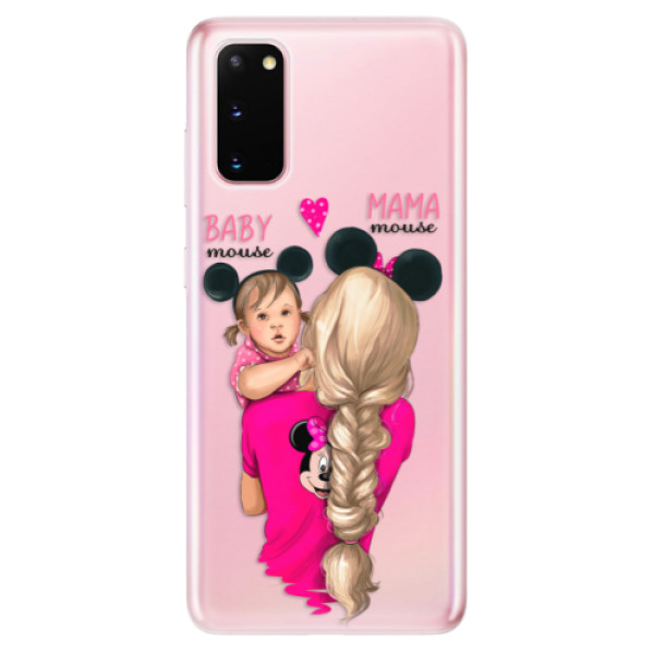 Odolné silikonové pouzdro iSaprio - Mama Mouse Blond and Girl - Samsung Galaxy S20