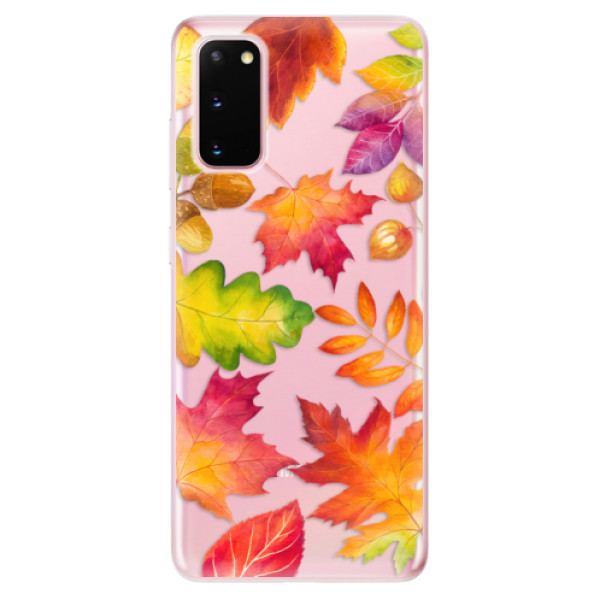 Odolné silikonové pouzdro iSaprio - Autumn Leaves 01 na mobil Samsung Galaxy S20 (Odolný silikonový obal, kryt pouzdro iSaprio - Autumn Leaves 01 - na mobilní telefon Samsung Galaxy S20)