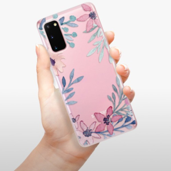 Silikonové pouzdro iSaprio - Samsung Galaxy S20 - Leaves and Flowers