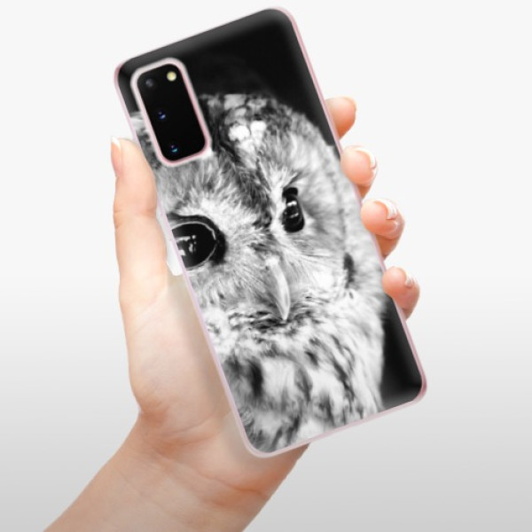 Silikonové pouzdro iSaprio - Samsung Galaxy S20 - BW Owl