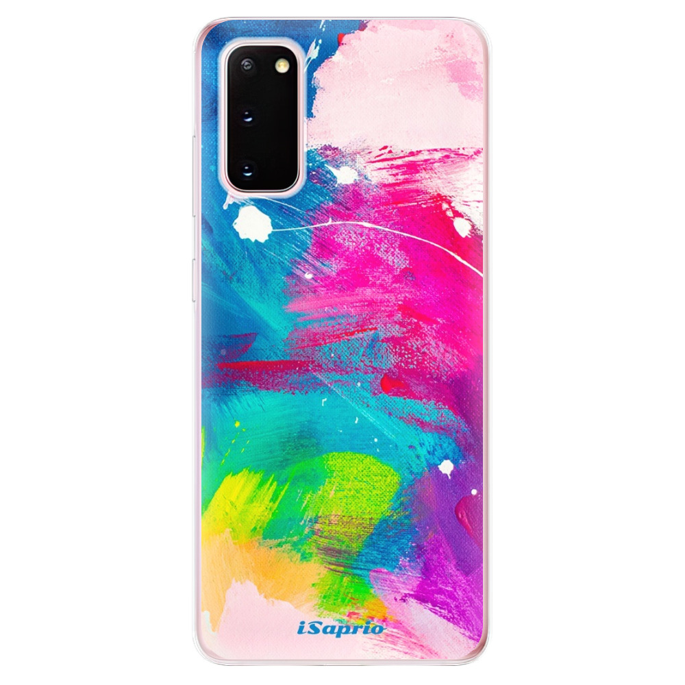 Odolné silikonové pouzdro iSaprio - Abstract Paint 03 - Samsung Galaxy S20
