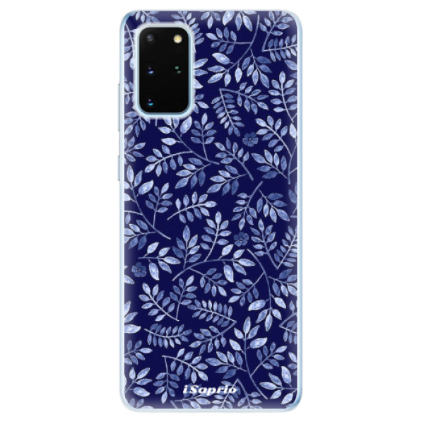 Odolné silikonové pouzdro iSaprio - Blue Leaves 05 na mobil Samsung Galaxy S20 Plus (Odolný silikonový obal, kryt pouzdro iSaprio - Blue Leaves 05 - na mobilní telefon Samsung Galaxy S20 Plus)