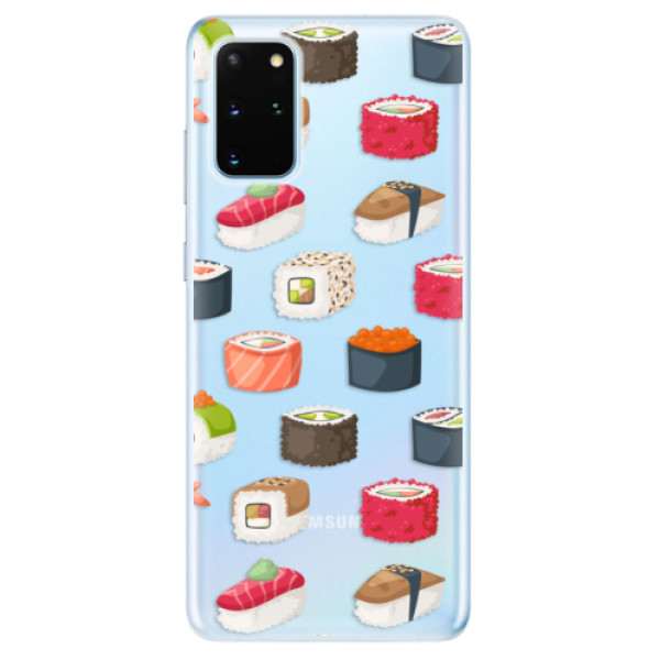 Odolné silikonové pouzdro iSaprio - Sushi Pattern - Samsung Galaxy S20+
