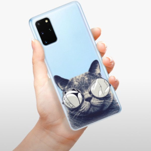 Silikonové pouzdro iSaprio - Samsung Galaxy S20 Plus - Crazy Cat 01