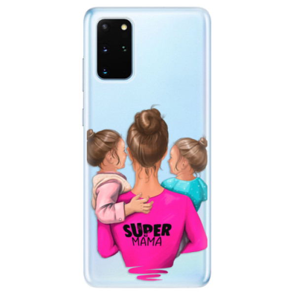 Odolné silikonové pouzdro iSaprio - Super Mama - Two Girls - Samsung Galaxy S20+