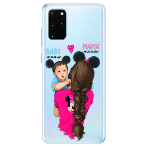 Odolné silikonové pouzdro iSaprio - Mama Mouse Brunette and Boy - Samsung Galaxy S20+