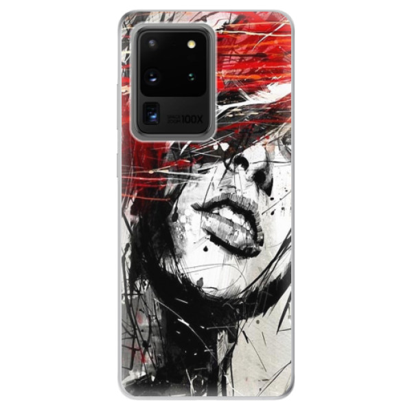 Odolné silikonové pouzdro iSaprio - Sketch Face - Samsung Galaxy S20 Ultra