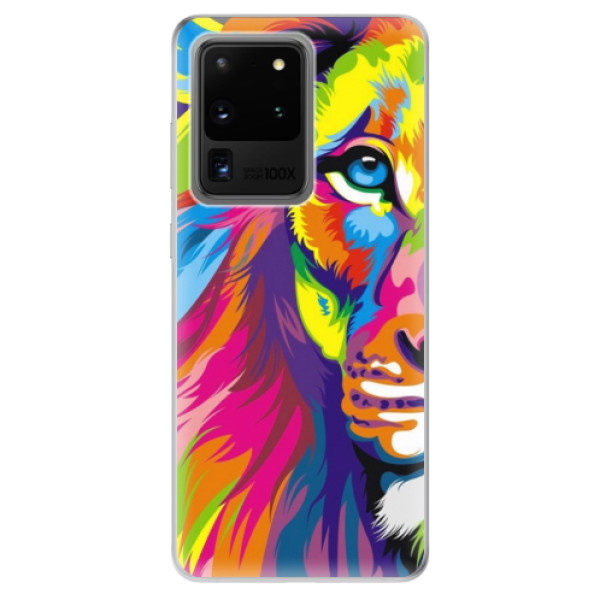 Odolné silikonové pouzdro iSaprio - Rainbow Lion - Samsung Galaxy S20 Ultra