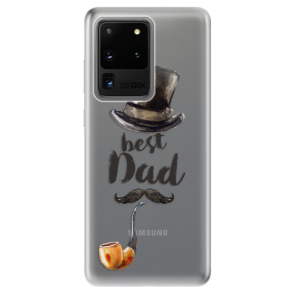 Odolné silikonové pouzdro iSaprio - Best Dad - Samsung Galaxy S20 Ultra