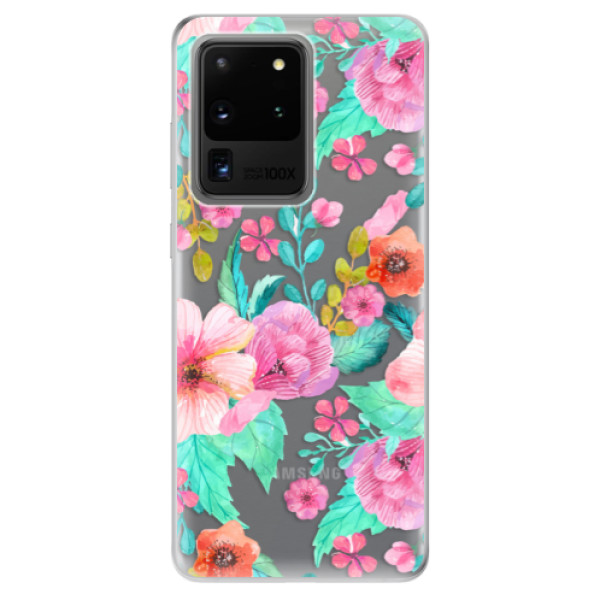 Odolné silikonové pouzdro iSaprio - Flower Pattern 01 - Samsung Galaxy S20 Ultra