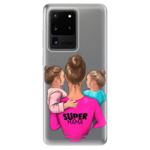 Odolné silikonové pouzdro iSaprio - Super Mama - Two Girls - Samsung Galaxy S20 Ultra