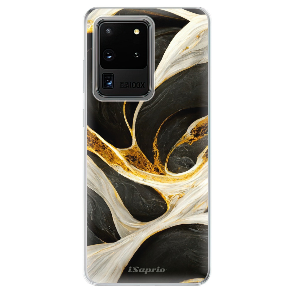 Odolné silikonové pouzdro iSaprio - Black and Gold - Samsung Galaxy S20 Ultra