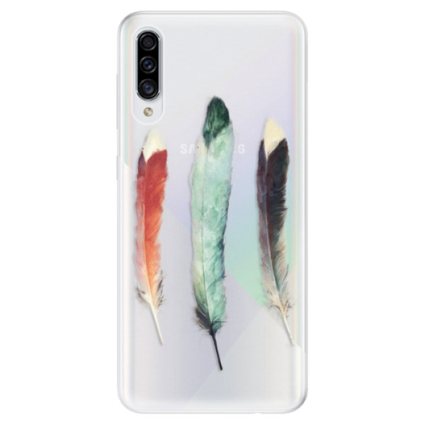 Odolné silikonové pouzdro iSaprio - Three Feathers - Samsung Galaxy A30s